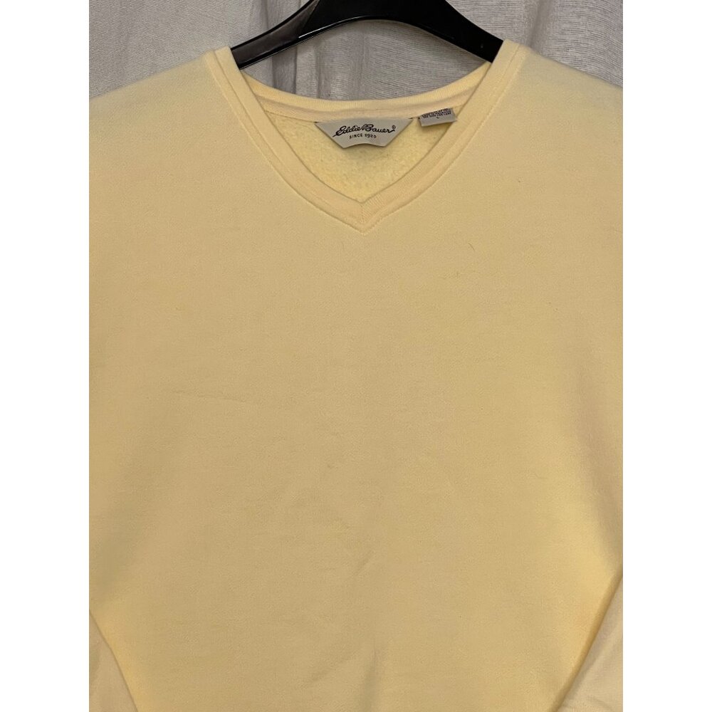 Eddie Bauer Womens V-Neck Pullover Sweater Bundle Medium Pink Yellow Cotton flaw - Picture 15 of 16